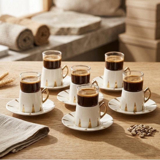 Porcelain Tea Cup Set 6 Pcs